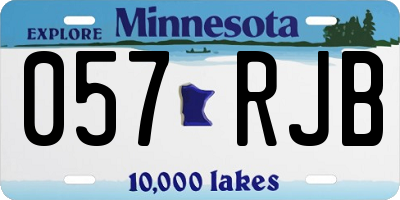 MN license plate 057RJB