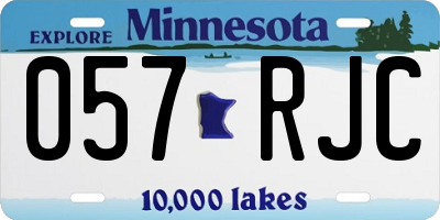 MN license plate 057RJC