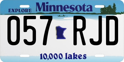 MN license plate 057RJD