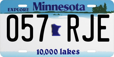 MN license plate 057RJE
