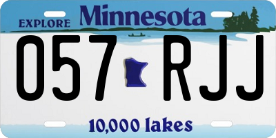 MN license plate 057RJJ