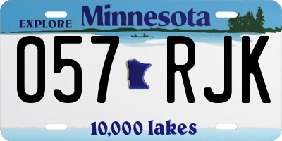 MN license plate 057RJK
