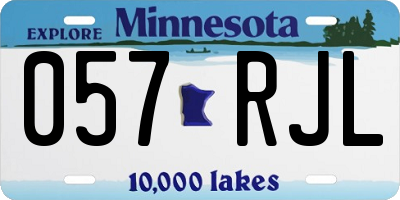 MN license plate 057RJL