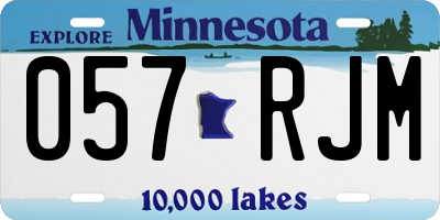 MN license plate 057RJM