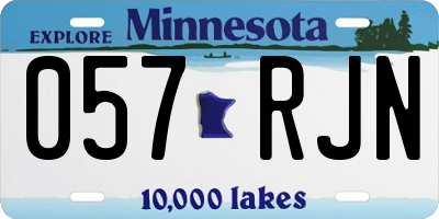 MN license plate 057RJN