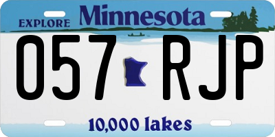 MN license plate 057RJP