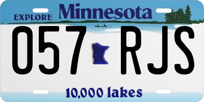 MN license plate 057RJS