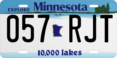 MN license plate 057RJT