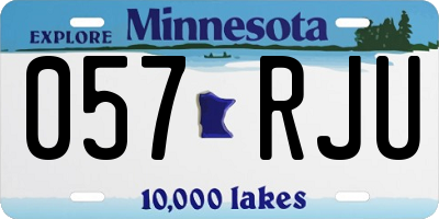 MN license plate 057RJU