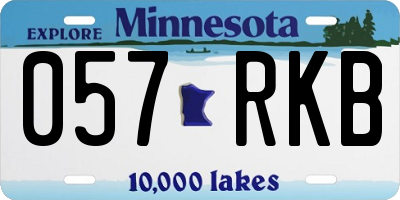MN license plate 057RKB