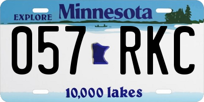 MN license plate 057RKC