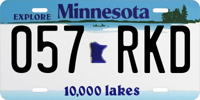 MN license plate 057RKD