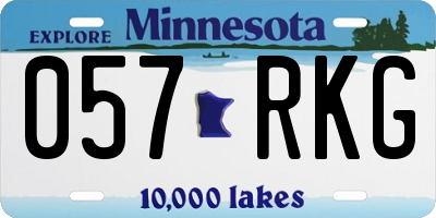 MN license plate 057RKG