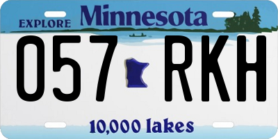 MN license plate 057RKH