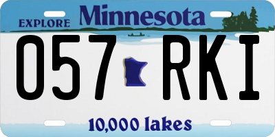 MN license plate 057RKI
