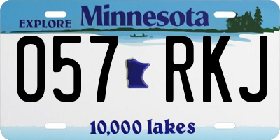 MN license plate 057RKJ