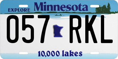 MN license plate 057RKL