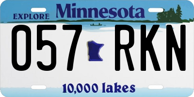 MN license plate 057RKN