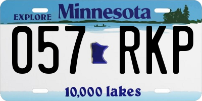 MN license plate 057RKP
