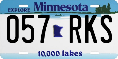 MN license plate 057RKS