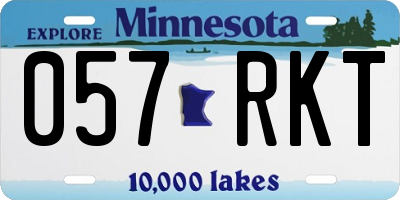MN license plate 057RKT