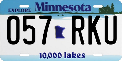 MN license plate 057RKU
