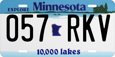 MN license plate 057RKV