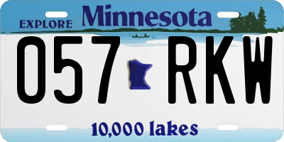 MN license plate 057RKW