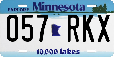 MN license plate 057RKX