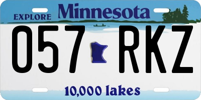 MN license plate 057RKZ