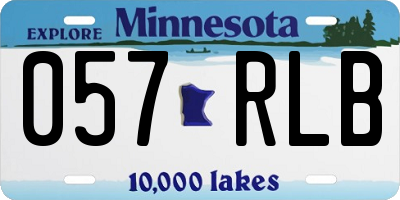 MN license plate 057RLB