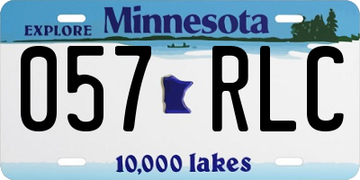 MN license plate 057RLC