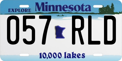 MN license plate 057RLD