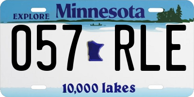 MN license plate 057RLE