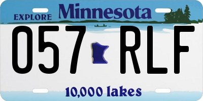 MN license plate 057RLF