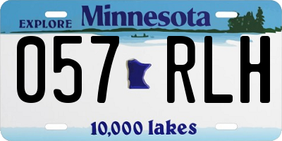 MN license plate 057RLH