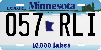 MN license plate 057RLI