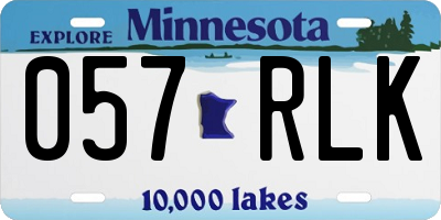 MN license plate 057RLK