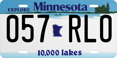 MN license plate 057RLO