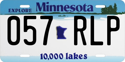 MN license plate 057RLP