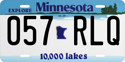 MN license plate 057RLQ