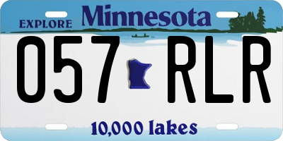 MN license plate 057RLR