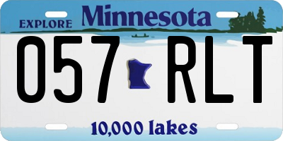MN license plate 057RLT