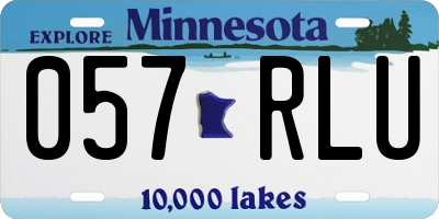 MN license plate 057RLU