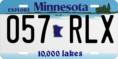 MN license plate 057RLX