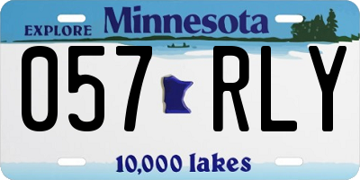 MN license plate 057RLY