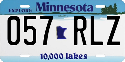 MN license plate 057RLZ