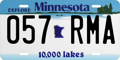 MN license plate 057RMA