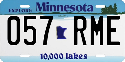 MN license plate 057RME
