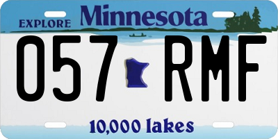 MN license plate 057RMF